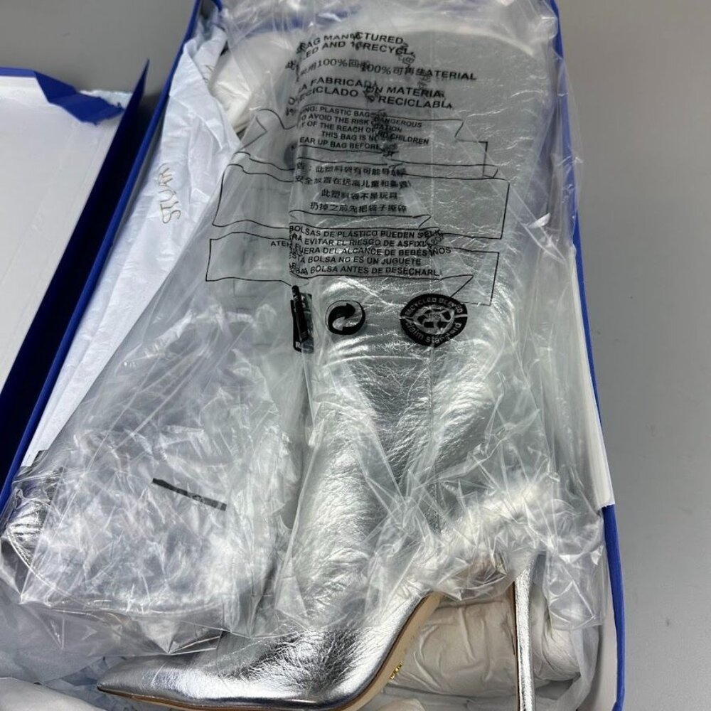 Stuart Weitzman Stuart Outrider 100 Boot In Silver - image 3